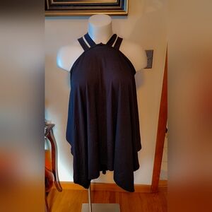 Black Flowy Halter Neck Top / Cover-Up 🖤